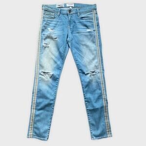 FRAME Denim Side Hustle Distressed Skinny Jeans Size 26